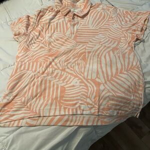 Hudson North Salmon and White Polo Shirt